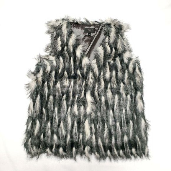 Romeo and Juliet Couture Faux Fur Jacket - White - Picture 3 of 6
